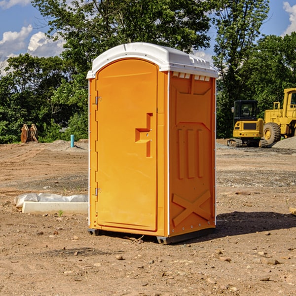 how often are the portable restrooms cleaned and serviced during a rental period in Bowers PA